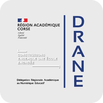 Délégation Régionale Académique au Numérique Educatif de Corse.
#Numérique #Education #Pédagogie #Ressources #Formation #DRANE #DANE #Ecole #College #Lycee