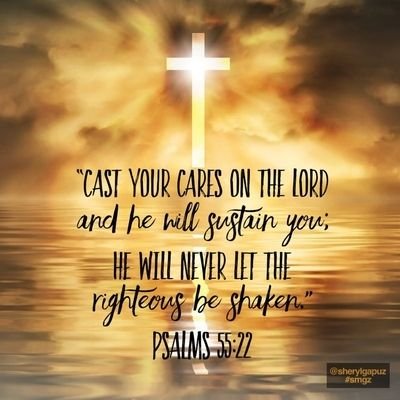 Cast your cares on the Lord
and he will sustain you;
he will never
let the righteous be shaken.
Psalms 55:22
Christian, servant, pro-Life, advocacy
(🚫NO DM)