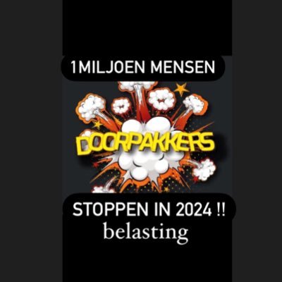 Doorpakkersnu's profile picture. 1 Miljoen mensen, of meer, stoppen met betalen van belasting, Facebook: https://t.co/GcVT78yuTO