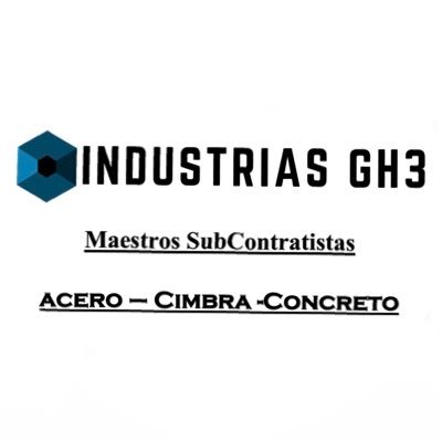 IndustriasGH3's profile picture. Maestros SubContratistas en ACERO - CIMBRA - CONCRETO. ADMINISTRACIÓN Y GESTIÓN EN PROYECTOS DE OBRA CIVIL 👨‍🔧👩🏽‍🔧👷🏼‍♀️👷🏽‍♂️🚧🏗️🏗️