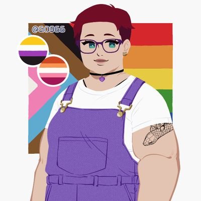 🏳️‍🌈 Fat Queer Enby
🖤 They/She
📚 Books + Writing
🖊️ Art + Crafts
🐾 Animal Lover
🧠 Neurodivergent