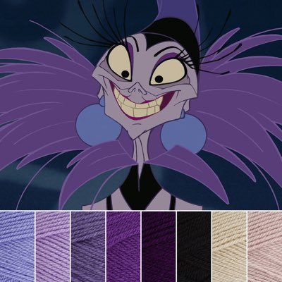 ColourPalette_'s profile picture. Colour palettes from Disney Movies 🖤 Brands: #Stylecraftyarns & #PaintboxYarns