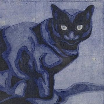 Linocuts: Norbertine von Bresslern-Roth; Ducks, 1922; Cat, 1925