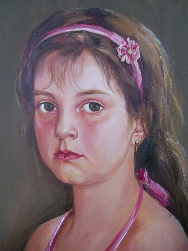 Portrait painting from photo direct from artist Angelina Nedin !Great gift for your friends !