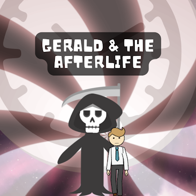 Join Gerald, recently deceased corkscrew marketing manager, and his buddy Death on a series of increasingly goofy adventures.