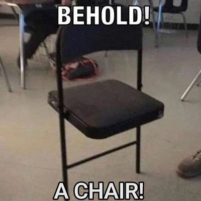 beholdachair's profile picture. half man! half chair!