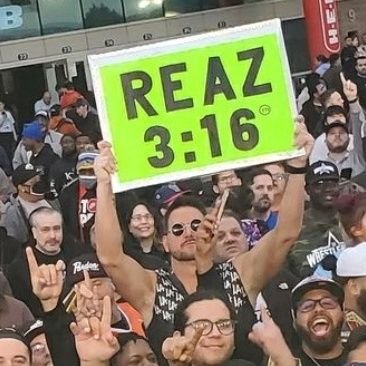 The original Tribal Queef sign Spreading the Gospel Reaz 3:16 throughout the WWE Universe!!!