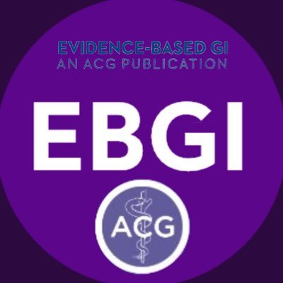 Evidence-Based Gastroenterology is published by the American College of Gastroenterology @AmCollegeGastro Editor-in-Chief: Dr. Philip S. Schoenfeld @EBGIdoc