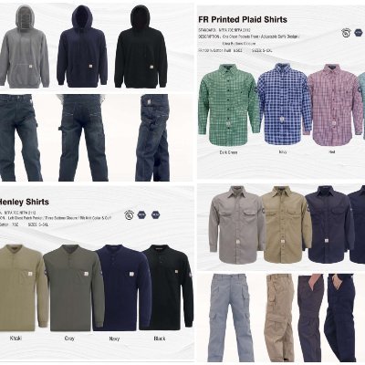 We are a manufacturer of FR clothing including FR coverall, FR T-shirt, FR plaid shirt, FR hoodies, FR jeans, FR cargo pants, etc.