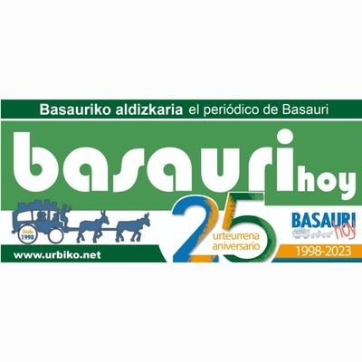 Desde 1998 periódico mensual gratuito y buzoneado en todo el municipio de Basauri. 19.000 ejemplares. Anuncios: basaurihoy@urbiko.net . 678 461 347