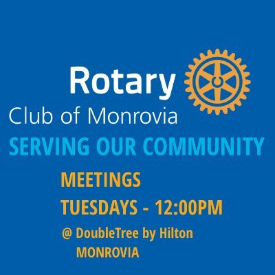 We meet Tuesdays (noon) at DoubleTree by Hilton - Monrovia for fellowship, lunch, and an informative and interesting presentation from a guest speaker.