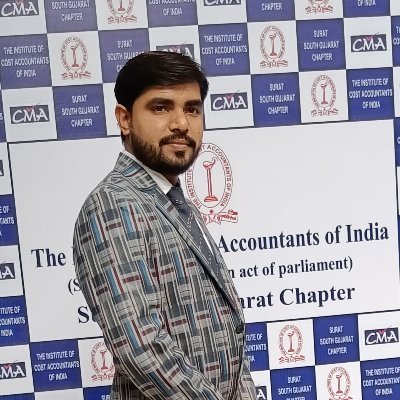 Hon. Secretary_Surat South Gujarat Chapter Institute of Cost Accountants of India @Surat_ICMAI ! Practicing Cost Accountant ! #Fellow Member of @ICAICMA