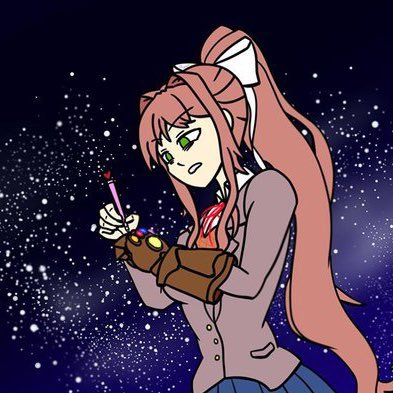 “My name is Monika…Former president of the literature club now a member of The Avengers.”