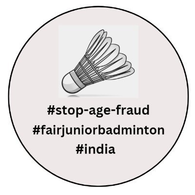 Fighting for fairness in Indian junior badminton. Lending voice to young junior  players against menaces like age fraud & opaqueness in policy. Please support.