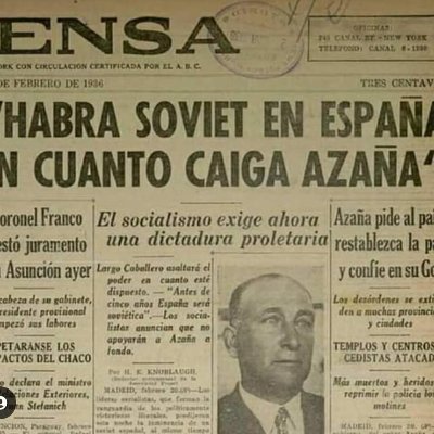 Anticomunista por justicia humana.
Un recuerdo a CABRA ( pueblo andaluz) bombardeado por aviones rusos con pilotos españoles.