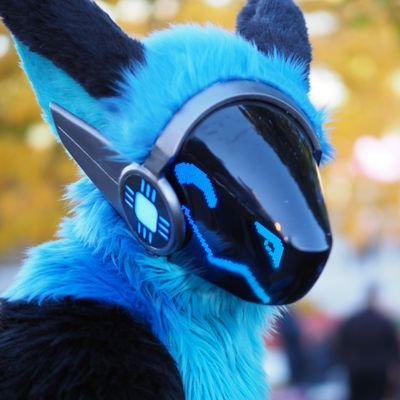 Protogen Fursuit furry fursona head Blue pattern - Protogen - T