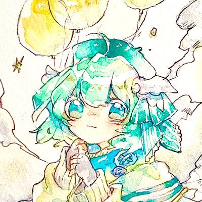 透明水彩で少女やファンタジーなものを描いています🌈