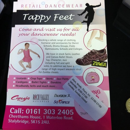 tappyfeetuk's profile picture. A newly opened dancewear shop open in tameside selling a wide range of dance shoes, tights, bags, amd outfits.