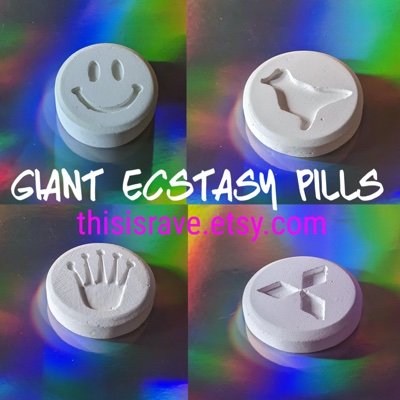 Giant Ecstasy pills - Rave Jewellery - Ecstasy Pill Pictures - Old Skool Ravers