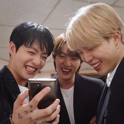 for #정국, #지민 & #석진, our dream glow line backup: @jinjikookhour