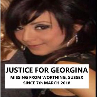 Georgina Gharsallah disappeared from Worthing, West Sussex on 7th March 2018 without a trace! Please HELP!
Email us at white_wings8@hotmail.com