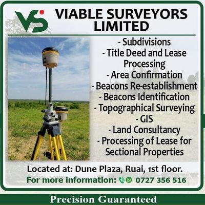 Land surveyor; GIS, Topographical,Mutation, Cadastral surveying and mapping.

wanderijohn09@gmail.com