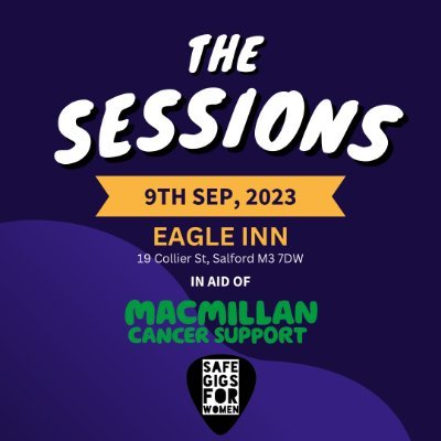 #TheSessions 2 days of Acoustic Music in aid of @macmillancancer & @safegigs4women. Friday 8th /Sat 9th @EagleInnSalford ( Sat 18+)