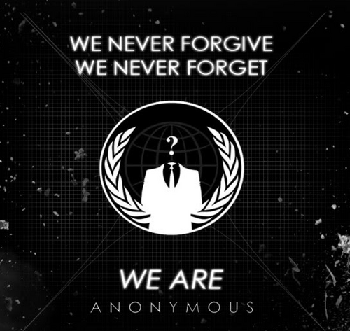 WE ARE legion
we do not forgive
we do not forget
expect us