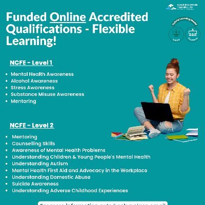 📥Flexible Qualifications. Mental Health, Counselling & Mentoring. Bespoke training for individuals, businesses & communities! Face to Face and online training