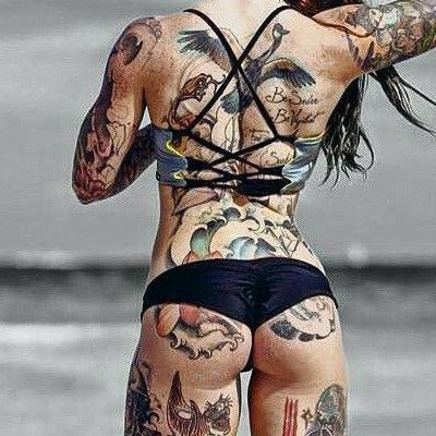 tattoo girl, inked everywhere