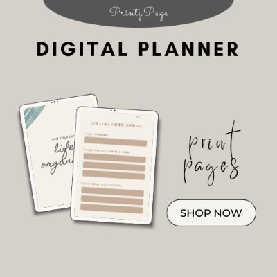 This Etsy shop specializes in digital planners to make organizing your life easier and more efficient.