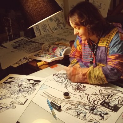 AmandaPowersArt's profile picture. Currently making an LGBTQIA+ GN called Supertopia!
Penciller and Inker
Watercolorist