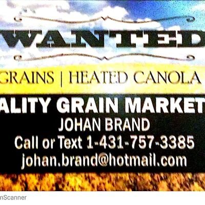 i am an agent with Quality Grain Marketing, we can market any crop for you. (in western Canada and US states close to Canadian border 
text 1 431 757 3385