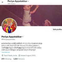 Periya Appatakkar (@sekarsekar375) 's Twitter Profile Photo