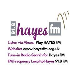 Hayes FM is a community-focused local radio station broadcasting from Hayes, Greater West London. Providing  Community News, Music, Chat 24/7