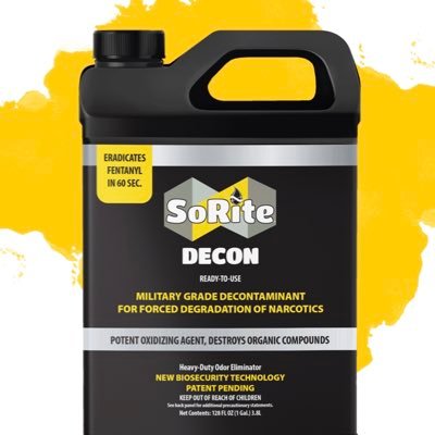 SoRiteDECON's profile picture. SoRite DECON Eradicates #Fentanyl and #Xylazine in 60 Seconds