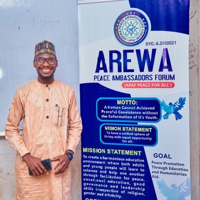 Youth Activist
Advocate for Peace and Social Change.
Founder/ President Arewa Peace Ambassadors Forum APAF.