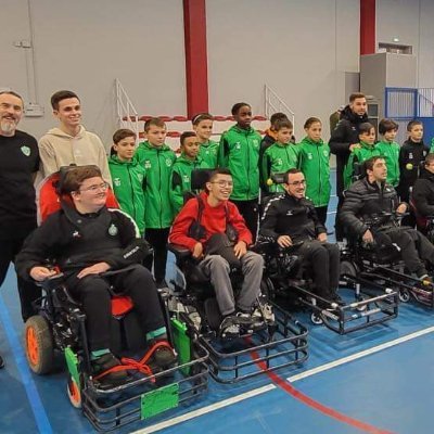 Joueur de foot fauteuil @ASSEofficiel