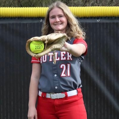 Butler High School/Class of 2024/5’8” RHP/OF/2B 4.0 GPA. I plan to play softball in college while studying to become a veterinarian.