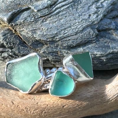 Sustainable silver & seaglass jewellery