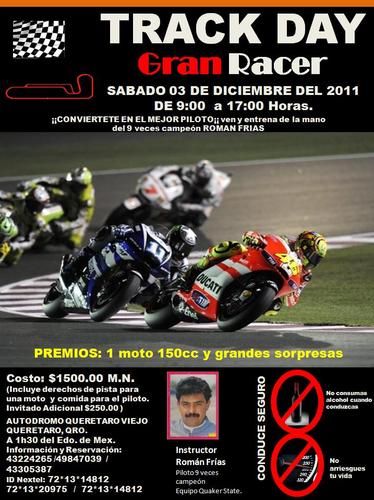 GRANRACERMX's profile picture. GRAN RACER,Empresa formada para realizar TRACKDAYS durante el año en diferentes pistas profesionales, para mejorar el manejo los motociclistas