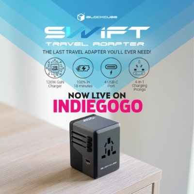 Swift: The Smallest 120W 3rd Gen. GaN 12-in-1 Travel Adapter  is now LIVE on #IndieGogo. Back the Project Here: https://t.co/DjYRgQtkR7