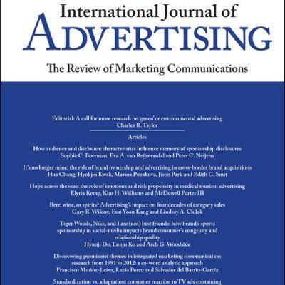 International Journal of Advertising
IF 5.888 (2021) | CiteScore 7.6 (2021) | SJR 1.741 (2021)