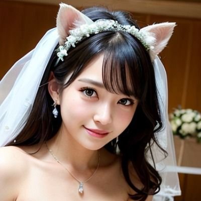 基本は猫耳属性、黒髪ロングのモデルです。
衣装によって顔や体型が変わります（設定が安定しないだけ(笑)）