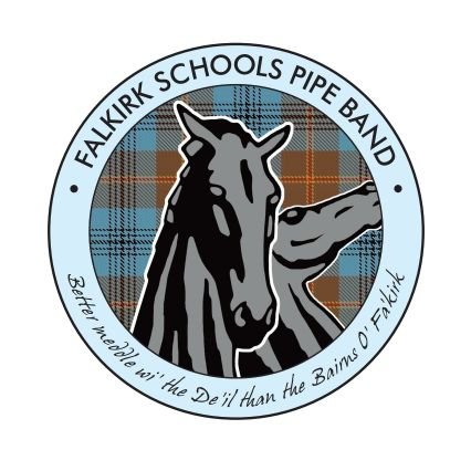 Newly established Falkirk Schools Pipe Band consisting of secondary and primary schools in Falkirk Council