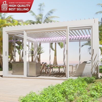 Outdoor aluminum pergola manufacturer. / Email: outdoorpatio1@gmail.com / Mobile & WeChat & WhatsApp : +86 13622714918