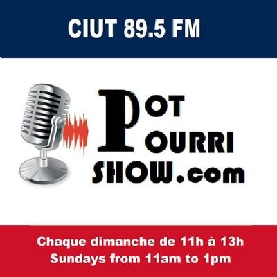 Pot Pourri Show Sundays 11:00am on CIUT 89,5FM-Les dimanches de 11h à 13h Live/En direct: https://t.co/fkpInYmT36
En partenariat avec RFI, CRÉFO, UofT, Cinéfranco!