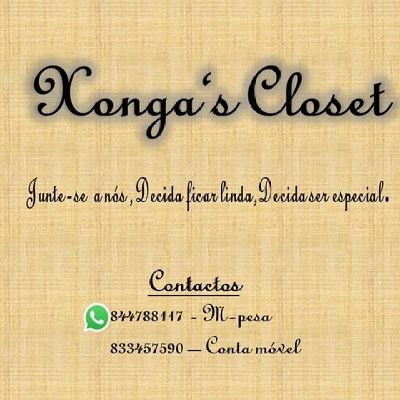 Sejam todos bem-vindos ao Xonga's Closet! 
Vendemos roupas do fardo desde Vestidos, blusas, saias e mais.