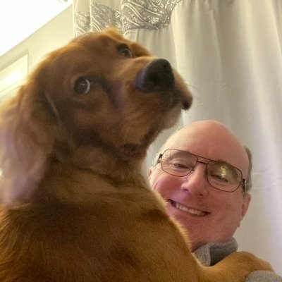 Mad cocker spaniel looking after old, bald guy . Scottish not British. Tax does NOT fund spending of currency-issuing govts #LearnMMT #bemorespaniel