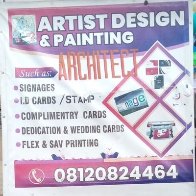 🌟📝ARCHITECT & ARTIST DESIGNER, PAINTER  🖌  SUCH AS,  SIGNAGE, STAMPS, CARDS, PLATE NUMBER ETC CALL 08120824464 FOR YOUR CUSTOMIZED DESIGNS 🌟💯↕📝